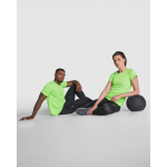 Damen-T-Shirt aus recyceltem Polyester farbe türkis dritte Gebrauchsansicht