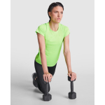 Damen-T-Shirt aus recyceltem Polyester farbe türkis vierte Gebrauchsansicht