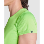 Damen-T-Shirt aus recyceltem Polyester farbe türkis erste Detailansicht