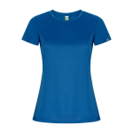 Damen-T-Shirt aus recyceltem Polyester farbe köngisblau zweite Ansicht