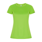 Damen-T-Shirt aus recyceltem Polyester farbe lindgrün zweite Ansicht