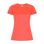 Damen-T-Shirt aus recyceltem Polyester farbe korallenrot zweite Ansicht