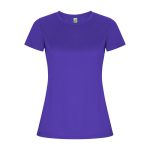 Damen-T-Shirt aus recyceltem Polyester farbe purpurfarben zweite Ansicht