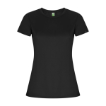 Damen-T-Shirt aus recyceltem Polyester farbe aschgrau zweite Ansicht