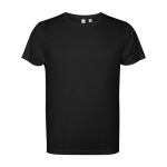 Technisches T-Shirt aus recyceltem Polyester farbe schwarz zweite Ansicht