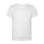 Technisches T-Shirt aus recyceltem Polyester farbe weiß zweite Ansicht