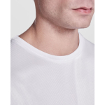 Technisches T-Shirt aus recyceltem Polyester farbe weiß erste Detailansicht