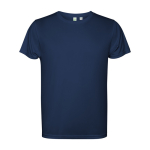 Technisches T-Shirt aus recyceltem Polyester farbe marineblau zweite Ansicht