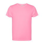 Technisches T-Shirt aus recyceltem Polyester farbe pastellrose zweite Ansicht