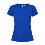 Damen-T-Shirt aus recyceltem Polyester farbe köngisblau zweite Ansicht