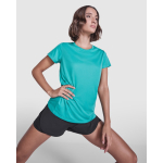 Damen-T-Shirt aus recyceltem Polyester farbe smaragdgrün erste Gebrauchsansicht