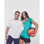 Damen-T-Shirt aus recyceltem Polyester farbe smaragdgrün dritte Gebrauchsansicht