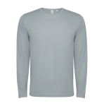 Langärmeliges Funktionsshirt aus Polyester farbe grau zweite Ansicht