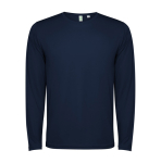 Langärmeliges Funktionsshirt aus Polyester farbe marineblau zweite Ansicht