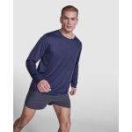 Langärmeliges Funktionsshirt aus Polyester farbe marineblau erste Gebrauchsansicht