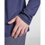 Langärmeliges Funktionsshirt aus Polyester farbe marineblau zweite Detailansicht
