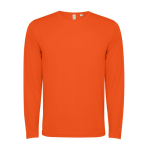 Langärmeliges Funktionsshirt aus Polyester farbe dunkelorange zweite Ansicht
