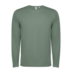 Langärmeliges Funktionsshirt aus Polyester farbe olivgrün zweite Ansicht