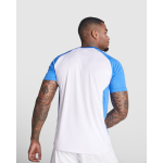 Technisches T-Shirt mit Raglanärmeln aus Polyester farbe weiß/blau vierte Gebrauchsansicht
