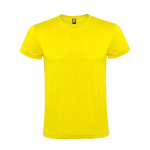 Kurzärmeliges T-Shirt aus Baumwolle 150 g/m2 Roly Direct Atomic farbe gelb zweite Ansicht