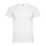 Kurzärmeliges T-Shirt aus Baumwolle 180 g/m2 Roly Direct Braco farbe weiß zweite Ansicht