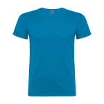 Kurzärmeliges T-Shirt aus Baumwolle 155 g/m2 Roly Direct Beagle farbe blau zweite Ansicht