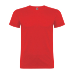 Kurzärmeliges T-Shirt aus Baumwolle 155 g/m2 Roly Direct Beagle farbe rot zweite Ansicht