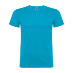 Kurzärmeliges T-Shirt aus Baumwolle 155 g/m2 Roly Direct Beagle farbe türkis zweite Ansicht