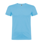 Kurzärmeliges T-Shirt aus Baumwolle 155 g/m2 Roly Direct Beagle farbe hellblau zweite Ansicht