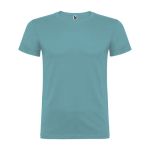 Kurzärmeliges T-Shirt aus Baumwolle 155 g/m2 Roly Direct Beagle farbe pastellblau zweite Ansicht