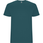 Kurzarm T-Shirt aus Baumwolle 190 g/m² Roly Direct Stafford farbe lagunenblau erste Gebrauchsansicht