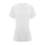 Damen-Kasack aus Polyester mit kurzen Ärmeln 170 g/m2 Roly Ferox farbe weiß zweite Ansicht