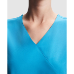 Damen-Kasack aus Polyester mit kurzen Ärmeln 170 g/m2 Roly Ferox farbe weiß zweite Detailansicht