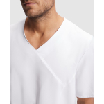 Kasack aus Polyester mit kurzen Ärmeln 170 g/m2 Roly Ferox farbe weiß erste Detailansicht