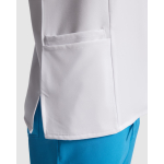 Kasack aus Polyester mit kurzen Ärmeln 170 g/m2 Roly Ferox farbe weiß zweite Detailansicht