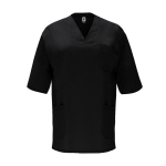 Kurzarm Unisex-Kasack aus Polyester 160 g/m2 Roly Panacea farbe schwarz zweite Ansicht