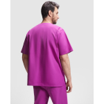 Kurzarm Unisex-Kasack aus Polyester 160 g/m2 Roly Panacea farbe violett vierte Gebrauchsansicht