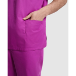 Kurzarm Unisex-Kasack aus Polyester 160 g/m2 Roly Panacea farbe violett erste Detailansicht