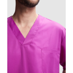 Kurzarm Unisex-Kasack aus Polyester 160 g/m2 Roly Panacea farbe violett zweite Detailansicht