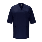 Kurzarm Unisex-Kasack aus Polyester 160 g/m2 Roly Panacea farbe marineblau zweite Ansicht
