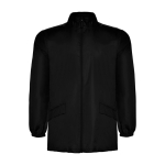 Unisex-Regenjacke aus Polyester mit Kapuze 70 g/m2 Roly Direct farbe schwarz zweite Ansicht