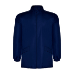 Unisex-Regenjacke aus Polyester mit Kapuze 70 g/m2 Roly Direct farbe marineblau zweite Ansicht