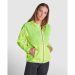 Windjacke mit Kapuze und faltbarer Rückentasche Roly Direct farbe schwarz fünfte Gebrauchsansicht