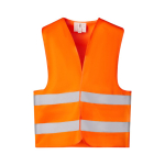 Warnweste mit reflektierenden Streifen und Klettverschluss Roly Sirio farbe neonorange zweite Ansicht