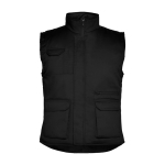 Arbeitsweste aus Baumwolle mit Kragen 200 g/m2 Roly Almanzor farbe schwarz zweite Ansicht