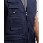 Multitaschen-Arbeitsweste aus Baumwolle 200 g/m2 Roly Venera farbe marineblau erste Detailansicht