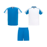 Unisex-Sportset mit 2 T-Shirts und 1 Hose, 140 g/m2 Roly Direct Juve farbe weiß/blau zweite Ansicht