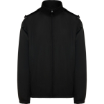 Windjacke mit Kapuze und Rückentasche Roly Direct Makalu farbe schwarz zweite Ansicht