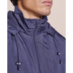 Windjacke mit Kapuze und Rückentasche Roly Direct Makalu farbe marineblau erste Detailansicht
