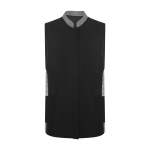 Damenkittel aus Polyester und mit Verschluss, 130 g/m2 Roly Aldany farbe weiß/schwarz zweite Ansicht